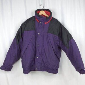 Vintage 90s HEAD Skiwear Jacket Mens Size Large Purple Red Thick Snowmobile
